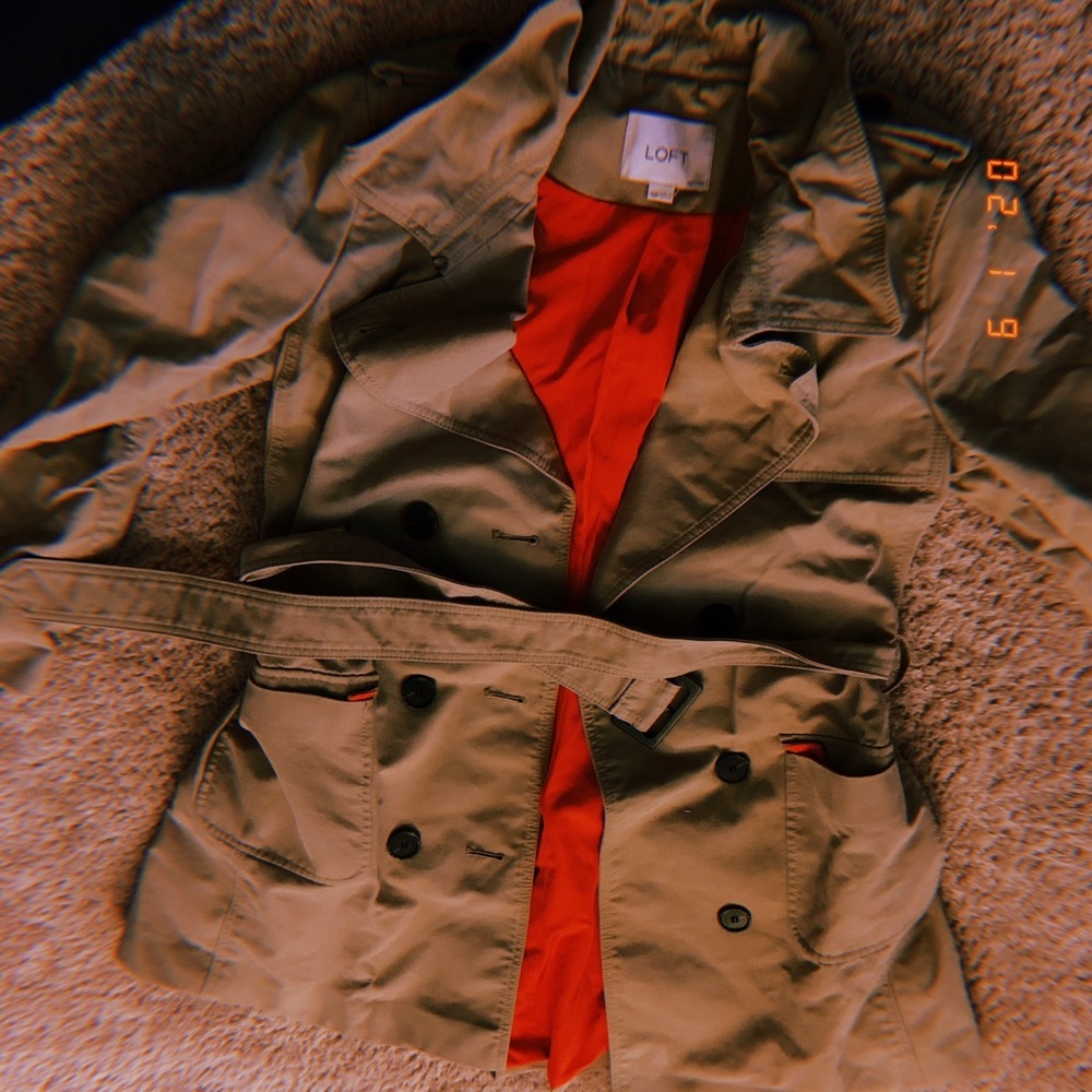 Brown trench coat